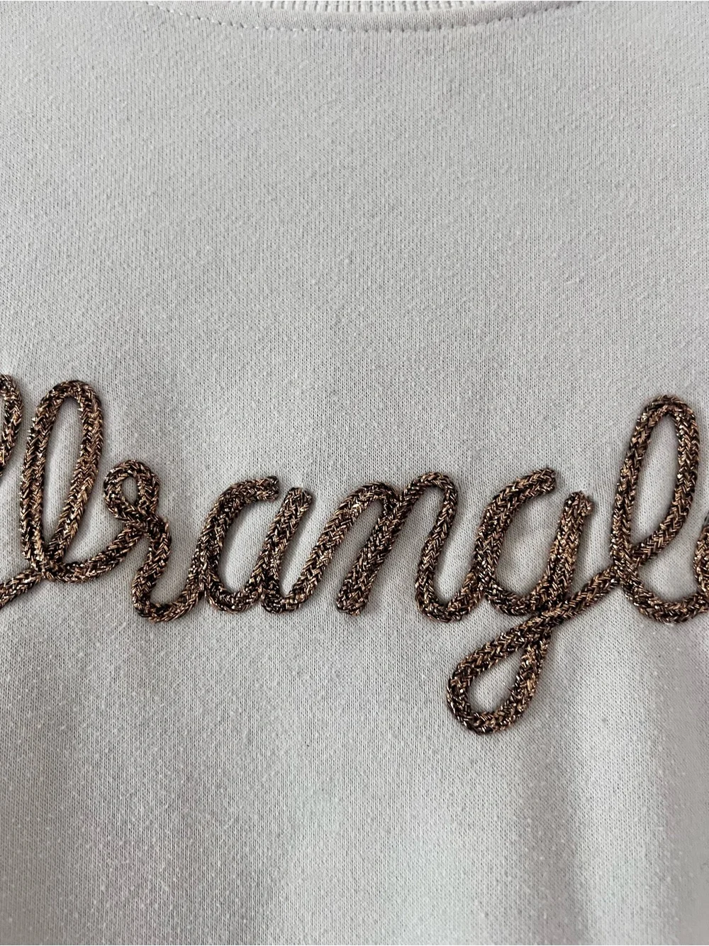Wrangler Ladies Retro Size Medium Vintage White Vintage Crew Sweater sweatshirt - Picture 2 of 7